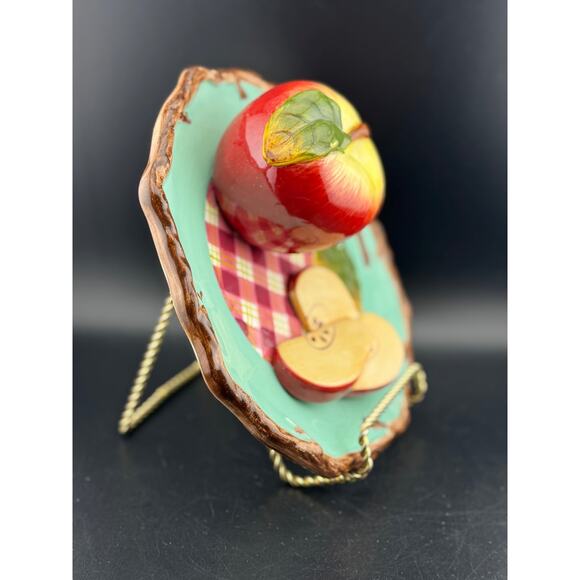 Vintage Baum Bros. Decorative 3D Apple Plate - Picture 3 of 7